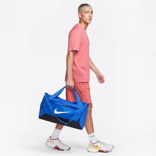 Сумка Nike Nk Brsla S Duff - 9.5 41L черно-синяя Уни 51x28х28 см (DM3976-480) фото 8