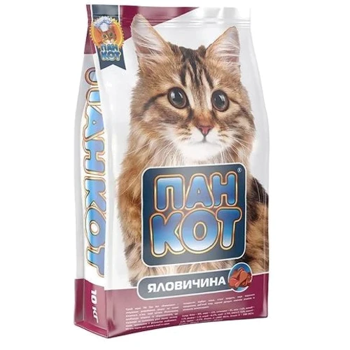 Сухий корм Пан Кіт яловичина 10 кг (4820111140091)