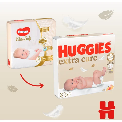 Подгузники Extra Care 2 (3-6 кг), 82 шт Huggies (5029053578088) фото 9