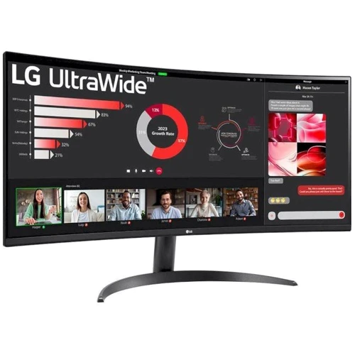 Монитор LG UltraWide 34WR50QC-B: Покрытие экрана антибликовое