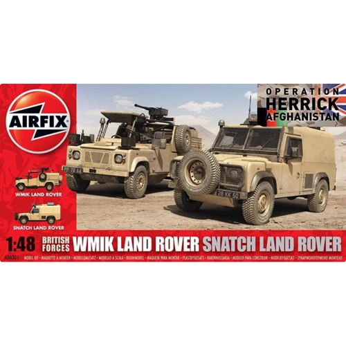 Британский автомобиль Airfix Land Rover, 2 модели в наборе AIR06301
