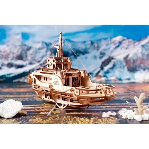 Механічний 3D пазл UGEARS "Буксир" (70078): Кількість фрагментів, шт 169