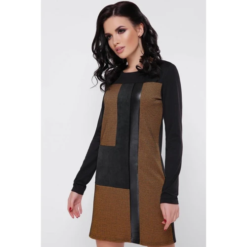 Платье FashionUp PL-1675A 42 коричневое повседневное до середины бедра: Вид Повседневные платья