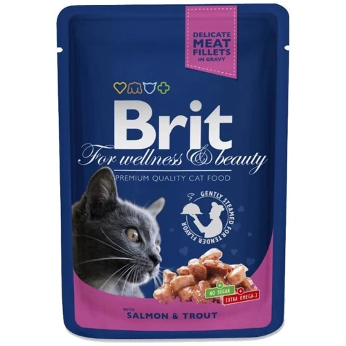 Brit Premium Cat pouch with Salmon&Trout 100 г