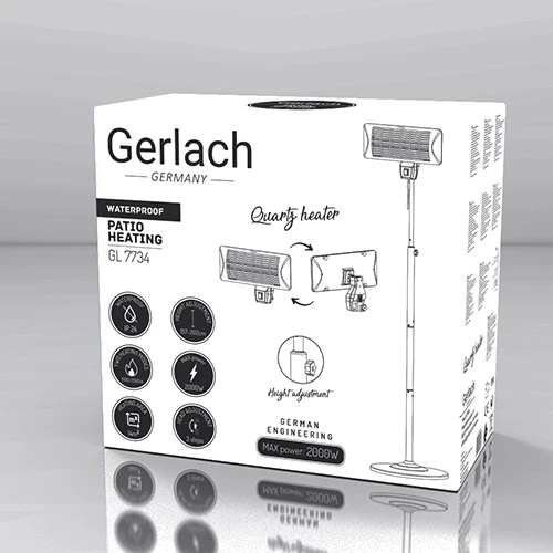 Обогреватель Gerlach GL 7734: Максимальная площадь обогрева, кв.м. 14