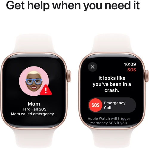 Apple Watch Series 10 42mm GPS + Cellular Rose Gold Aluminium Case with Light Blush Sport Band - S/M (MWX93)