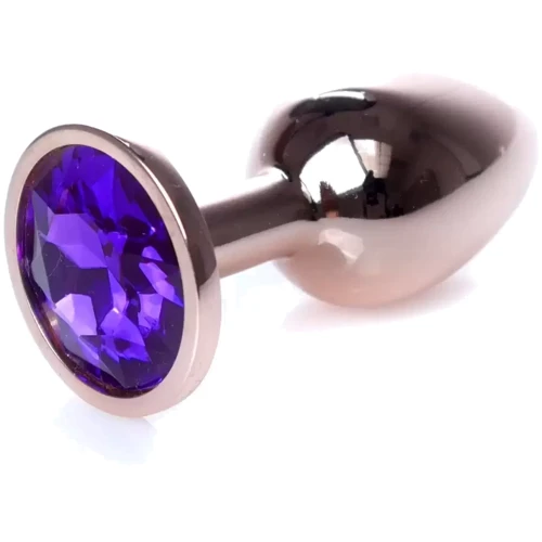 Анальная пробка с кристаллом BOSS of TOYS Boss Series - Jewellery Red Gold PLUG Purple S, BS6400110