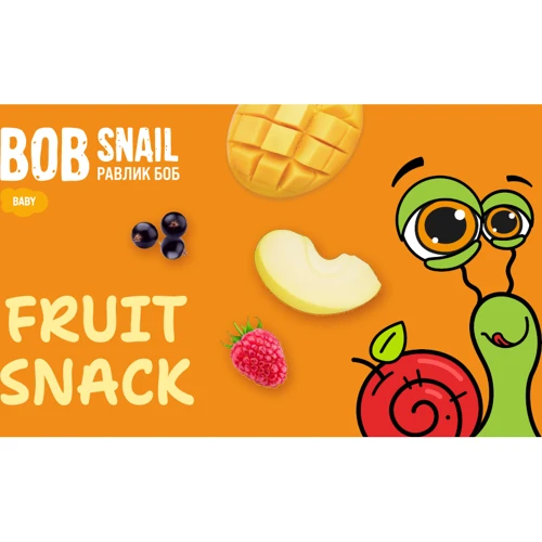 Фруктовий снек Улитка Боб Fruit Snack Яблуко 20 г (1740850): Ємність Мягкая упаковка