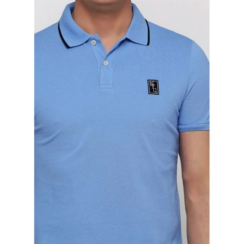 Поло H&M 6544107 L голубое: Сезон Лето