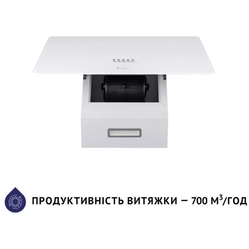Вытяжка Minola HDN 6224 WH 700 LED: Рекомендуемая площадь помещения (при высоте 2,7 м), м² 28