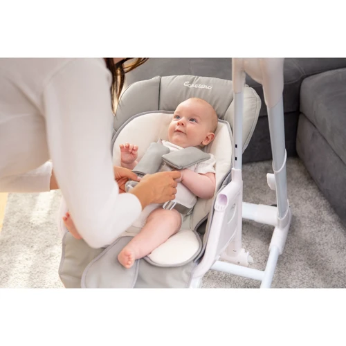 Кресло-качалка + стульчик для кормления Caretero Indigo Grey: Наклон спинки 4 позиции