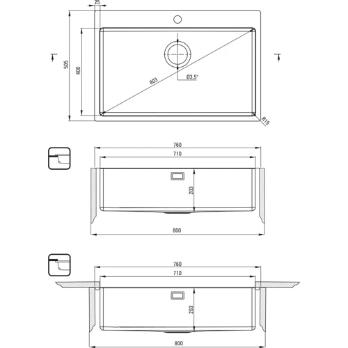 Набор для кухни Deante Olfato ZPO_010C + BQO_F72M (ZPOE010C)