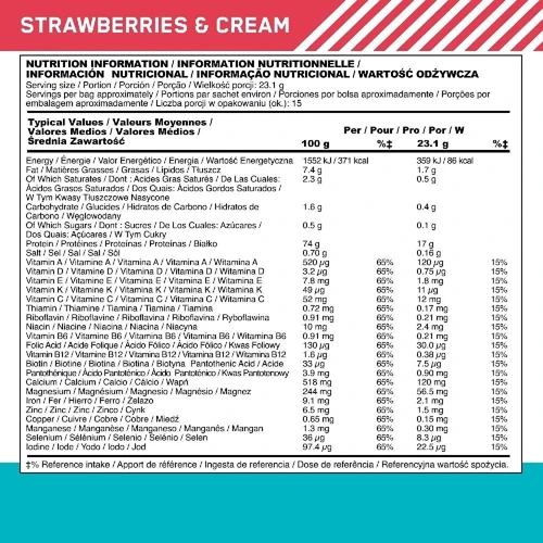 Протеїн Optimum Nutrition Opti-Lean Whey Powder 347 g / 15 servings / Strawberry: Смак Полуниця
