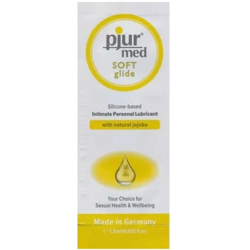 Пробник силиконовой смазки pjur MED Soft glide 1.5 мл с маслом жожоба для очень сухой и чувствительной кожи