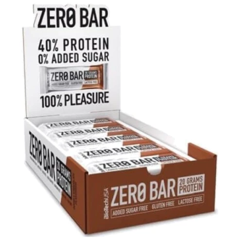 Протеиновые батончики ZERO Bar BioTechUSA 20х50 g / Double chocolate