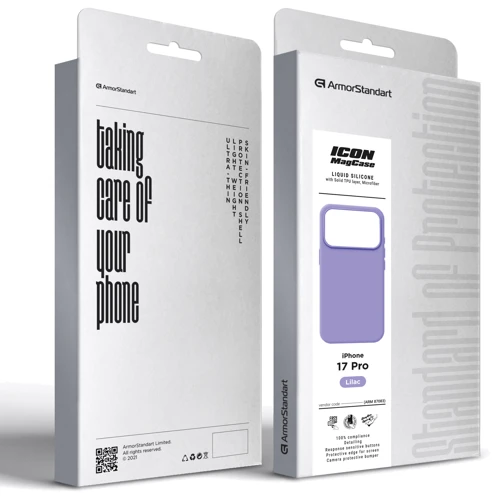 Чехол для iPhone ArmorStandart ICON2 MagCase Lilac for iPhone 17 Pro (ARM87083)