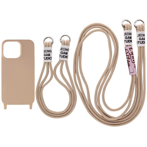 Чехол для iPhone TPU Case two straps California Beige for iPhone 13