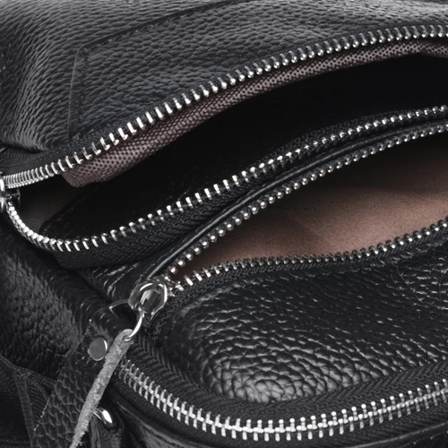 Мужская сумка через плечо Keizer черная (K13657-black): Застежка Молния