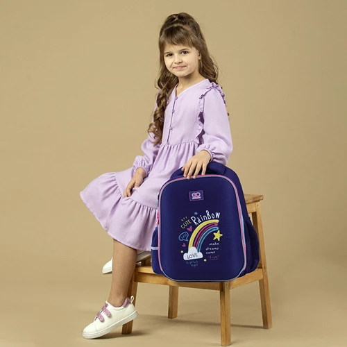Рюкзак GoPack Education напівкаркасний 165M-1 Cute Rainbow (GO24-165M-1): Тип Для средней школы