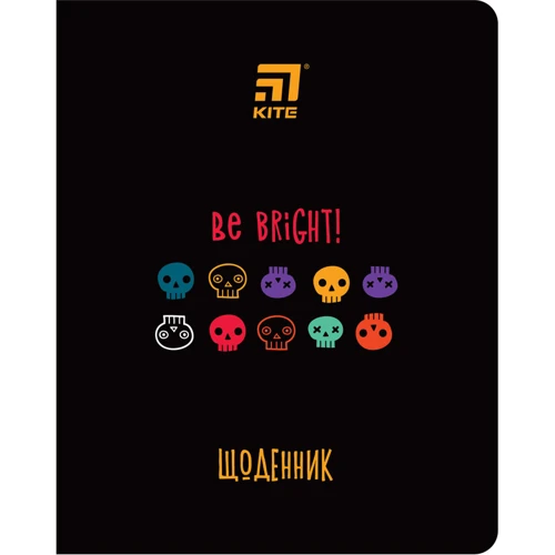 Щоденник шкільний Kite, тверда обкладинка PU, кольоровий друк, Be Bright (k20-264-2)