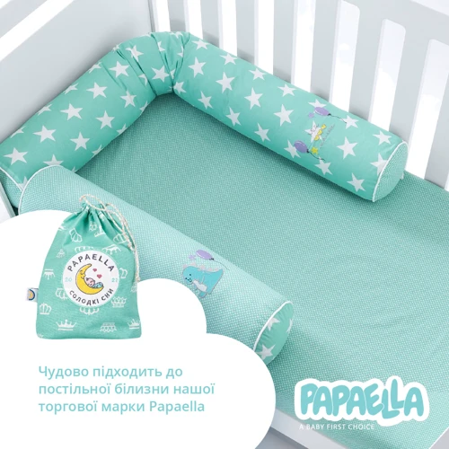 Бортик-валик Papaella защитный мультифункциональный для младенцев, 60х15 см и 120х15 см (8-34533) фото 8
