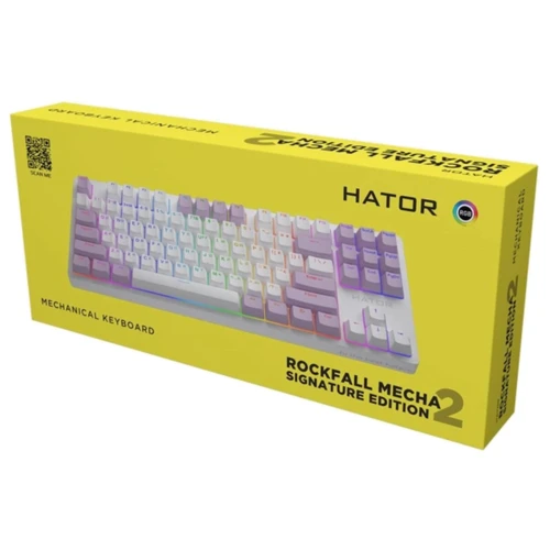 Клавіатура HATOR Rockfall 2 Mecha Signature Edition White/White/Lilac (HTK-521-WWL): Тип клавіатури игровая