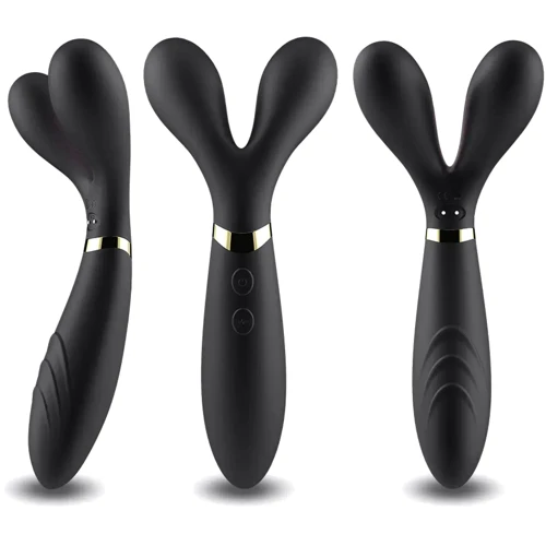 Двусторонний вибростимулятор BOSS Dual-head Massager Y-Wand Black (BS5200026)