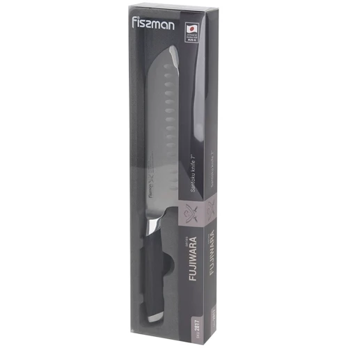 Нож сантоку Fissman Fujiwara 18 см сталь AUS-6 (2817): Рукоятка Пластик Soft Touch