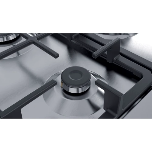 Варочная поверхность газовая Bosch PGQ7B5B90: Рабочая поверхность нержавеющая сталь