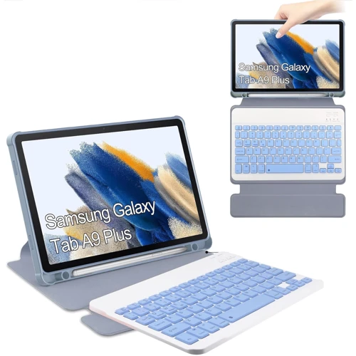 Аксесуар для планшетних ПК BeCover Case Rotatable Smart Keyboard Purple для Samsung Galaxy Tab A9 Plus SM-X210/SM-X215/SM-X216 (710334): Колір фиолетовый