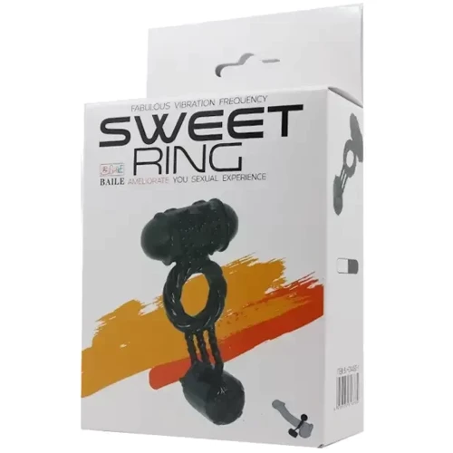 Эрекционное вибро кольцо с стимулятором клитора BAILE Sweet Vibration Ring, BI-014080-1