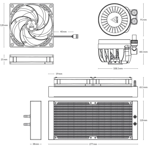 Кулер Arctic Liquid Freezer III 240 Black (ACFRE00134A): Тип подшипника гидродинамический