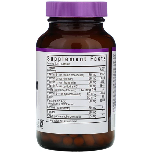 Bluebonnet Nutrition, B-Complex 50, 100 Vegetable Capsules (412): Тип Витамин B