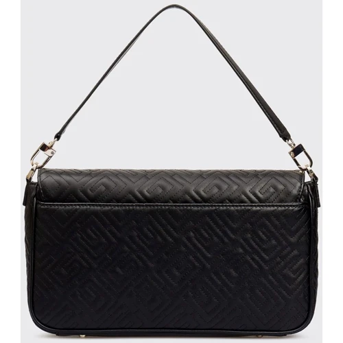 Женская сумка через плечо Guess Brightside Large Shoulder Bag черная (HWQG7580200-BLA): Фактура Стеганая, Матовая, Гладкая