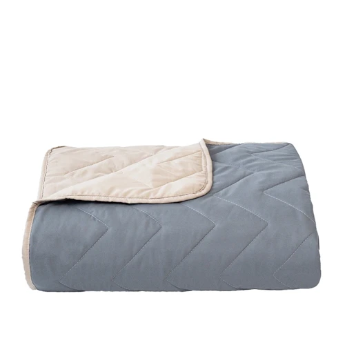 Покривало Sonex Bora Bora двостороннє 220x240 см + наволочка 50x70 см (2 шт.) сірий/бежевий (SO102398)