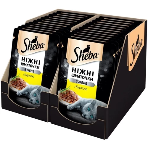 Влажный корм Sheba cij POU для котов с курицей в желе 24х85 г (4770608258863) фото 8
