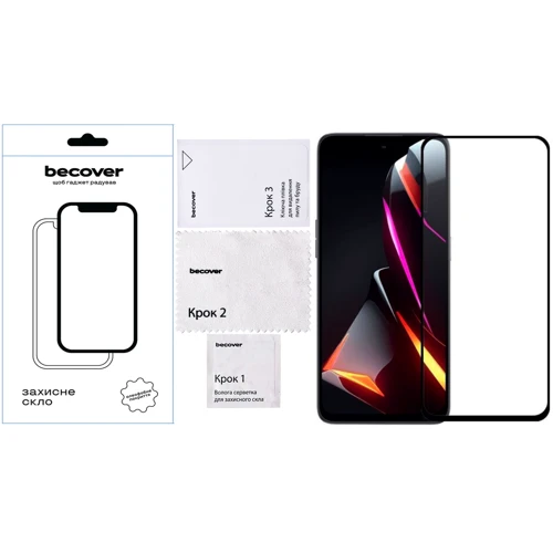 BeCover Tempered Glass Black для Nubia V70 Design (713455)