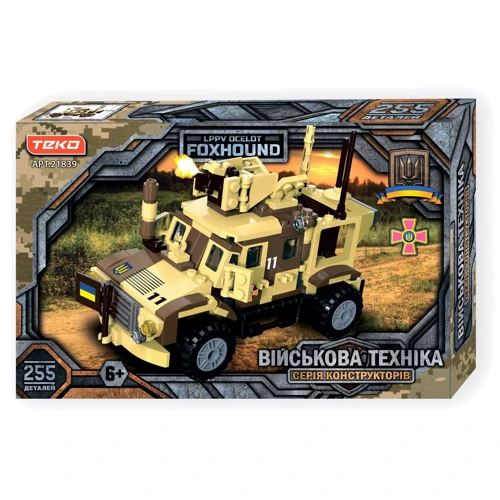 Конструктор Teko Военная техника, панцирная машина Ocelot Foxhound, 255 деталей (21839)