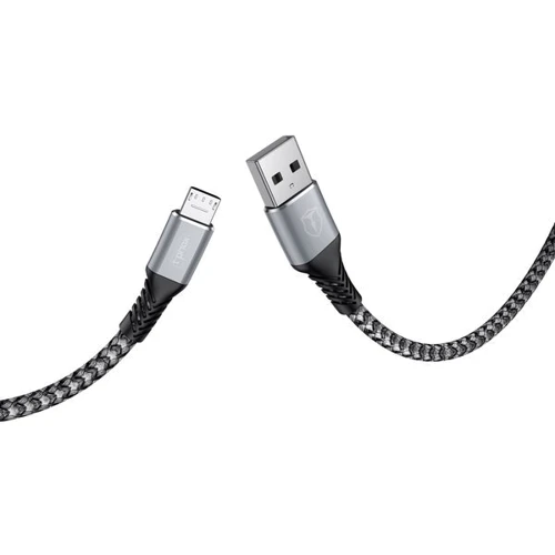 Кабель T-PHOX USB Cable to microUSB Jagger 1m Grey (T-M814 grey): Довжина 1 м