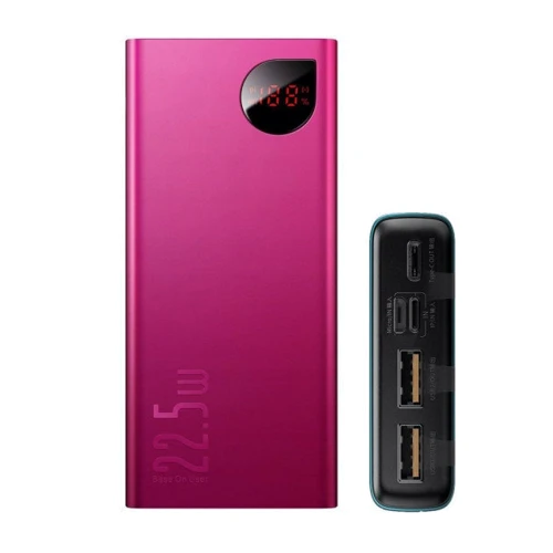 Зовнішній акумулятор Baseus Power Bank 20000mAh Adaman Metal Digital Display Pink (PPIMDA-A09): Ємність батареї, мАг 20000