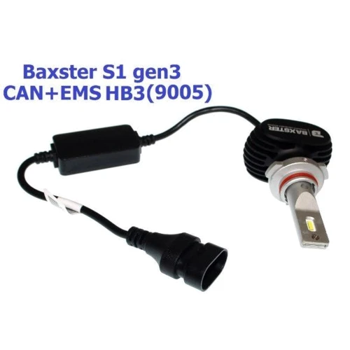 Лампы светодиодные Baxster S1 gen3 HB3 (9005) 6000K CAN+EMS (2 шт) фото 4