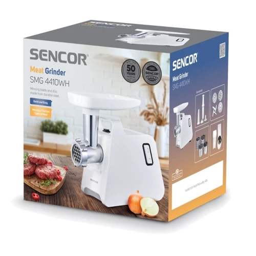 Мясорубка Sencor SMG 4410WH: Максимальная мощность, Вт 1400