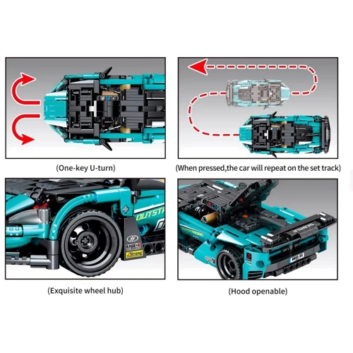 Радіокерований конструктор Sembo Block Спортивний автомобіль, 440 деталей (701905)