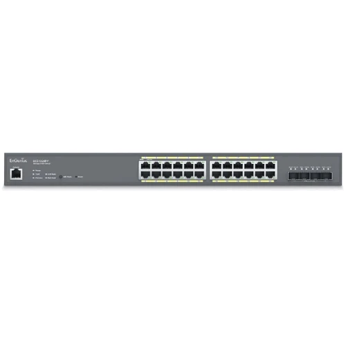 Мережевий комутатор EnGenius ECS1528FP: Порти тільки Gigabit Ethernet (10/100/1000)