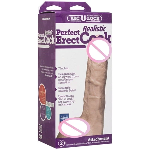 Фаллоимитатор Doc Johnson - 7 Inch Realistic Perfect Erect Cock - Vanilla