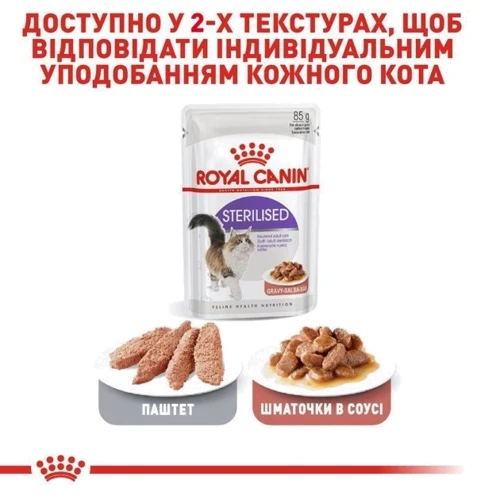 Влажный корм Royal Canin Sterilised cat для стерилизованных котов 85 г (9003579311301): Вес упаковки 0.85 г