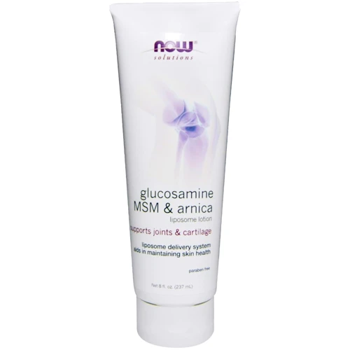 Now Foods Glucosamine MSM & Arnica Lotion 8 FL OZ Лосьйон з глюкозаміном, МСМ і арніки