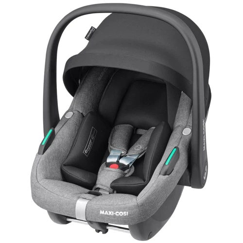 Коляска MAXI-COSI ZELIA S TRIO Grey (Black Frame/Brown Leather + CabrioFix S i-Size + сумка) (1996911110): Ширина шасси 63 см