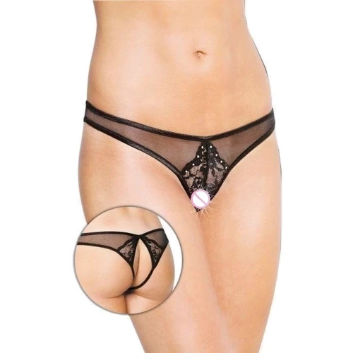 Женские трусики SoftLine - Thongs 2442, S/M (black)