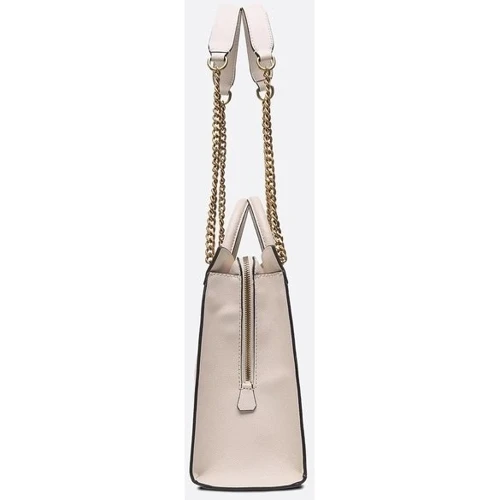 Женская сумка тоут GUESS NELL GIRLFRIEND SATCHEL молочная (HWVB8678070-STO): Фактура Гладкая, Матовая